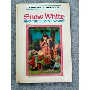 Vintage 1968 Snow White Puppet Storybook 3D Lenticular Grosset & Dunlap Izawa
